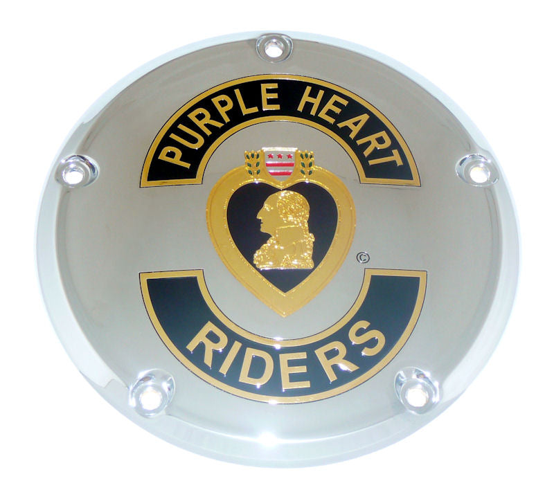 Purple Heart Riders TC Derby Cover, 7 ¼ inches in diameter