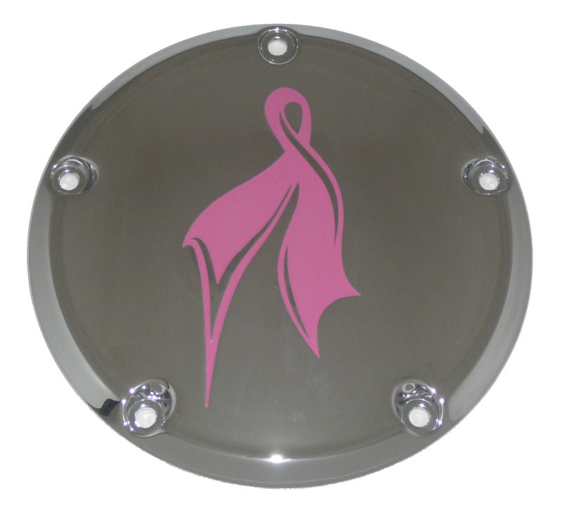 Pink Ribbon TC Derby Cover, 7 ¼ inches in diameter